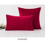 Ayzen Home 2li Kadıfe Kırlent Kılıfı Düz Renk - 43 x 43 cm - Kırmızı