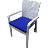 Ayzen Home 4 Adet Rattan Sandalye Minderi Bağcıklı 45X45 Kare Su Itici Leke Tutmaz Uzun Ömürlü Kumastan - 45 x 45 cm - Saks