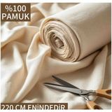Ayzen Home 46 Tel Kaput Bezi Amerikan Bezı, Natural Ham Keten - Natural Keten - 100 cm - 220 cm