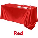 Ayzen Home Saten Masa Örtüsü 150CM x 200CM - Kırmızı - Altın - 160 x 200 cm