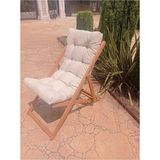 Ayzenbi Arıa Şezlong Bahçe/balkon/teras/plaj Katlanır - 1 Şezlong - 90 x 61 cm - Bej