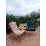 Ayzenbi Arıa Şezlong Seti Bahçe&balkon&teras&plaj Katlanır Ikili Set - 2 Şezlong 1 Masa - 4101
