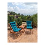 ayzenbi Arıa Şezlong Seti Bahçe/balkon/teras/plaj Katlanır Ikili Set - 2 Şezlong 1 Masa