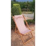 Ayzenbi Katlanır Balkon Teras Bahçe Plaj Şezlong - 113X59 - Açık Pembe