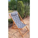 Ayzenbi Katlanır Balkon Teras Bahçe Plaj Şezlong - 113X59 - Koyu Mavi