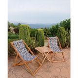 Ayzenbi Katlanır Balkon Teras Bahçe Plaj Şezlong Eşli Set