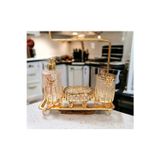 Azade Home Gold Pirinç Japongül Yuvarlak Cubuk 4’Lü Mutfak Set