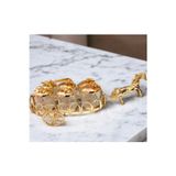 Azade Home Gold Pirinç Kelebek Atlı Çatlak Cam 6’Lı Baharatlık