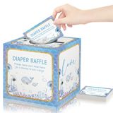 Azbuk Ocean World Tema Bebek Duş Kutusu ile Bebek Bezi Çekiliş Oyunu, Komik Bebek Bezi Çekiliş Biletleri Oyunu, Bebek Bezi Partisi Çekiliş Ekleme Kartları, Parti Süslemeleri Malzemeleri, 50 Bebek Bezi