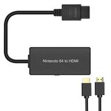 Azduou N64 - HDMI Dönüştürücü, N64 Oyun Konsolu Video Sinyalini HDMI Sinyaline Dönüştürür Oyun Konsolunu HDTV Adaptörüne/Dönüştürücüye Kolayca Bağlayın (N64, SNES, SFC, NGC Desteği)
