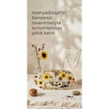 Azenyadizayn Reçine Sunum Tepsisi, Kurutulmuş Çiçek Desenli, Oval, Ayçiçeği Temalı, Dekoratif