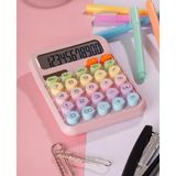 Azesur Pembe- Pinterest Hesap Makinesi 12 Haneli LCD Ekran Açılı Geniş Ekran Güneşenerji Pilli Hesap Makinesi