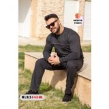 Azıcık Akıllı Antrasit Normal - Battal Büyük Beden Kalın Sweat Erkek Eşofman Takımı 21eestbakt