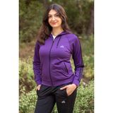 Azıcık Akıllı Kadın Mor Iki Şeritli Biyeli Fermuarlı Kapüşonlu Spor Eşofman Takımı 21KESTAX11 - 2XL