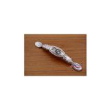 Azimkar Hırdavat PORSELEN KULP ANTİK BAKIR ÇİÇEKLİ MODELİ 128 MM DELİK MESAFESİ