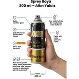 Azimli 200 ml Altın Yaldız Sprey Boya 350°C Isıya Dayanıklı Metal Ahşap Plastik Uyumlu