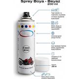 Azimli 200 ml Beyaz Sprey Boya Metal Ahşap Beton Uyumlu Hızlı Kuruyan Çok Amaçlı