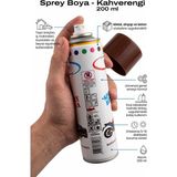 Azimli 200 ml Kahverengi Sprey Boya Metal Ahşap ve Beton Uyumlu Hızlı Kuruyan Çok Amaçlı