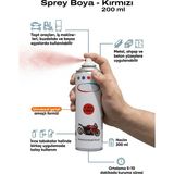 Azimli 200 ml Kırmızı Sprey Boya Metal Ahşap Beton Uyumlu Hızlı Kuruyan Çok Amaçlı