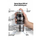 Azimli 200 ml Krom Sprey Boya Alüminyum Görünüm 350°C Isıya Dayanıklı Çok Amaçlı