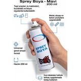 Azimli 200 ml Mavi Sprey Boya Metal Ahşap Beton Uyumlu Genel Amaçlı Kolay Uygulama