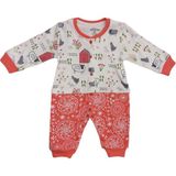 Aziz Bebe Minik Hayvan Desenli Çıtçıtlı Ayaksız (Patiksiz) Tulum 0-6 Ay - Ekru - Yenidoğan