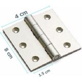Azm Hırdavat Yaprak Menteşe Alüminyum Menteşe 8 x 1.5 cm
