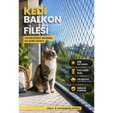 Azm türkiye Siyah 2,5x6 Metre | Balkon Güvenlik Filesi | Balkon Filesi | Balkon Kedi Filesi
