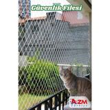 Azmtürkiye Balkon Filesi 1,5x6 Metre Bahçe Balkon Filesi Kedi Kuş Önleme Güvenlik Filesi