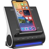 Azpen Hızlı Şarjlı Kablosuz Şarj Cihazı, Bluetooth Premium Hoparlörler - Çok Renkli