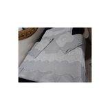 AZRA ÇEYİZ EL İŞİ DANTEL PİKE TAKIMI AĞIR PIKO İSCİLİGİ ÖZEL TASARIM ÇEYİZLİK 1. KALITE GRİ