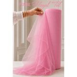 AZRA KINA Pembe Hayal Süsleme Tülü, 1 METRE, Nişan Tülü Bohça Tülü, Gelin Damat Düğün Konvoy Kapı Valiz Süsleme, Hayal Tül, Hediye Süsü, 100 cm