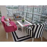 Azra Mobilya Çay Seti Koltuk Takımı Zebra & Fuşya Model 2+1+1 - Çok Renkli
