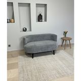 Azra Mobilya Sydney Modern Ikili Koltuk Kanepe | Modern | Welsoft Yumuşak Kumaş | Kırçıllı Gri - Gri - Beyaz