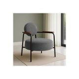 Azra Mobilya Venüs Metal Ayaklı Modern Berjer Koltuk - Soft Kumaşlı, Renk Seçenekli, 60x60 cm GRİ