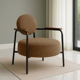 Azra Mobilya Venüs Metal Ayaklı Modern Berjer Koltuk - Soft Kumaşlı, Renk Seçenekli, 60x60 cm - VİZON