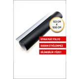 Azra Reklam MAT Siyah Folyo 122x500 CM Mobilya - Fayans - Araç Kaplama