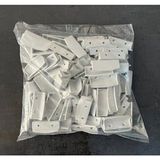 Azra Yapı 100 Adet Beyaz Menteşeli Sineklik Tutamak Aparatı Plastik