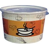 Azracup Karton Çorba Kasesi 16 Oz Kapaklı 500'lü