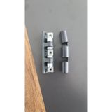 AZRAYAPI Antrasit Gri Pimapen Pencere ve Kapılar İçin 90 mm Çelik Quick Menteşe (2 Adet)