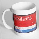 Azresa Istanbul Beşiktaş Sokak Tabelası Baskılı Kupa Bardak KP000142