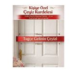 Azresa Kişiye Özel Çeyiz Kurdelesi – Gelin Çeyizi Odası Süsü – İsimli Kırmızı Saten Kurdele - Beyaz Yazılı