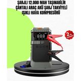 Azrlya 4’ü 1 Arada Powerbank Özellikli Araç Akü Şarj Takviye Cihazı - Lisinya