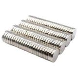 Azrlya 50 Adet 10X2MM Yuvarlak Neodyum Mıknatıs Güçlü Magnet Nikel Kaplamalı ( Lisinya )