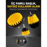 Azrlya Banyo ve Mutfak Için Matkap Ucu Temizlik Fırçası 3’lü Set - Lisinya