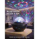 Azrlya Bluetooth Hoparlörlü Rgb Disko Işığı Müzikli Parti Lambası USB Tf Kart Destekli - Lisinya