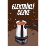 Azrlya Çelik Kahve Makinesi Cezve 800 Watt Paslanmaz Çelik Türk Kahvesi Makinesi