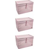 Azrlya Çok Amaçlı Düzenleyici Kutu Organizer Cırt Cırtlı Hurç Mega Plus Boy 40CM x 30CM x 70CM (3 Adet) ( Lisinya )