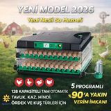 Azrlya FX128 Model Tam Otomatik Kuluçka Makinesi - Çift Katlı, Çift Güç Sistemli, Su Hazneli Yeni Nesil Inkübatör ( Lisinya )