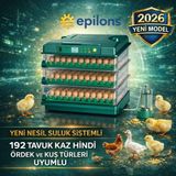 Azrlya FX192 Model Tam Otomatik Kuluçka Makinesi - Tüm Kanatlı Hayvanlara Uyumlu Yeni Nesil Su Hazneli Süngerli Sistem ( Lisinya )